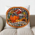 Axyaa Autumn Leaves & Berries Decorative Pillow Cover for Sofa, Bedroom, Car