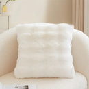 Axyaa Bubble Rabbit Fleece Pillowcase: Cozy Solid-Color Plush Cushion Cover for Autumn/Winter
