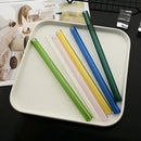 Axyaa Glass Drinking Straw Set with Cleaning Brush