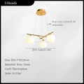Axyaa French Glass Ball Chandelier: Modern Vintage LED Ceiling Pendant Light