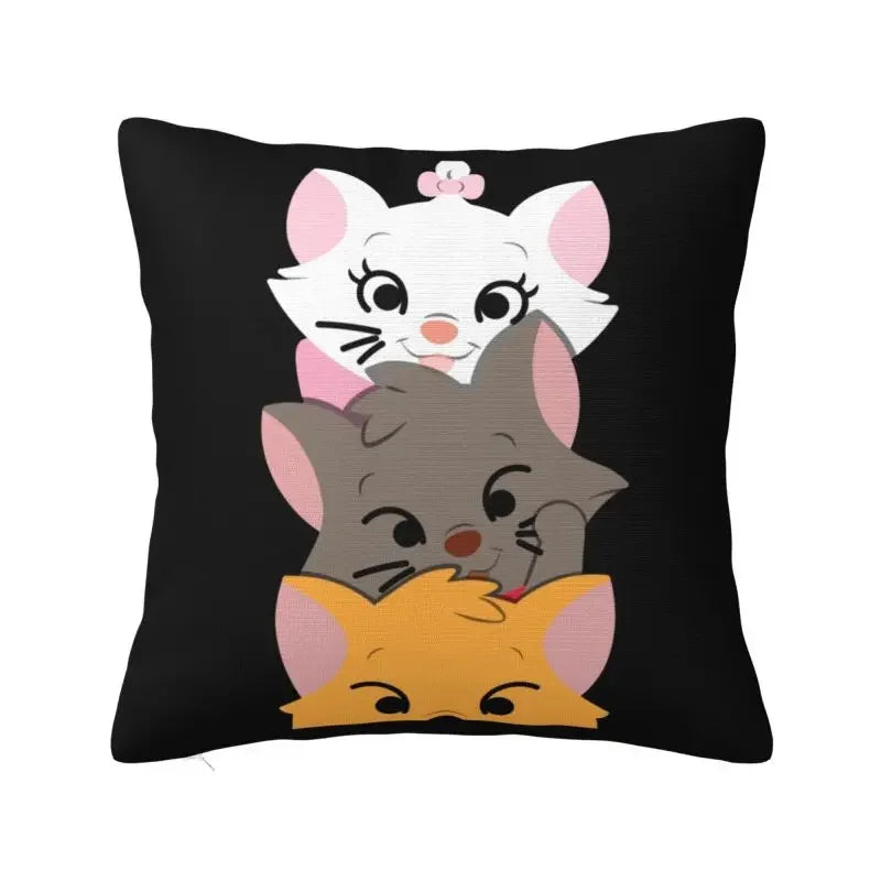 Axyaa Cat Kitten Luxury Pillow Cover Cartoon Animal Cushion Cover