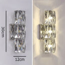 Axyaa Crystal Wall Sconces Chrome Glass Modern Elegant Lighting
