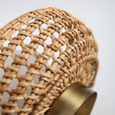 Axyaa Rattan Wall Lamps LED Modern Lighting Fixture for Home Restaurant Bedroom