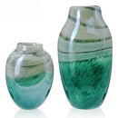 Axyaa Glass Vase: Sea Green Hydroponic Flower Arrangement, Creative Art Home Decoration