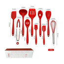 Axyaa 10-Piece Silicone Cookware Set for Kitchen Cooking & Baking
