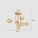 Axyaa Nordic Glass Molecular Pendant Light - Simple Geometry Hanging Lamp