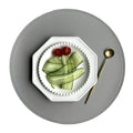 Axyaa Black Round Non-Slip Placemats Set for Durable Table Decor