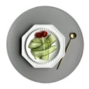 Axyaa Black Round Non-Slip Placemats Set for Durable Table Decor