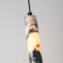 Natural Stone Pendant Lights by Axyaa - Elegant LED Chandelier for Home Decor
