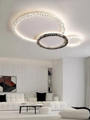 Axyaa Light Luxury Crystal Ceiling Chandelier for Living Room and Bedroom