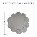 Axyaa Floral Green Embossed Faux Leather Placemats Set - Perfect for Home, Hotel, or Restaurant