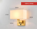 Axyaa LED Fabric Wall Sconce with Switch for Bedroom Living Room Hotel Home