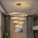 Axyaa Crystal Chandelier: Modern Living Room Dining Room Pendant Lights