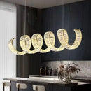 Axyaa Crystal Chandelier Pendant Light for Living Room Dining Ceiling Home Decor