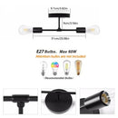 Axyaa Black Ceiling Light with Two E27 Bulb Base for Various Spaces