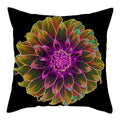 Axyaa Flower Printed Pillow Case - Decorative Polyester Cushion Cover - 45x45cm