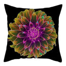 Axyaa Flower Printed Pillow Case - Decorative Polyester Cushion Cover - 45x45cm