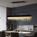 Axyaa Modern Crystal Chandelier LED Hanging Lamp for Home Decor
