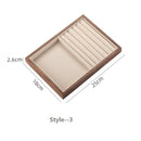 Axyaa Black Walnut Wooden Jewelry Box: Large Capacity, Stackable for Earrings, Necklaces
