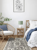 Axyaa Chinese Floral Pattern Ethnic Style Living Room Carpet