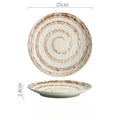 Axyaa Large Ceramic Western Flat Plate - Stylish Circular Tableware