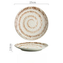Axyaa Large Ceramic Western Flat Plate - Stylish Circular Tableware