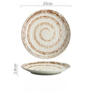 Axyaa Large Ceramic Flat Plate - Stylish Tableware for Modern Dining