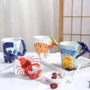 Axyaa Dinosaur Ceramic Coffee Cup - 3D Animal Shape - Office Home Decor & Gift