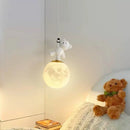 Axyaa Small Bear Chandeliers: Modern, Romantic Baby Room Lighting for Boy/Girl Bedroom