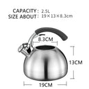 Axya Stainless Steel Whistling Kettle - Large Teapot for Gas Stove & Induction Cooker
