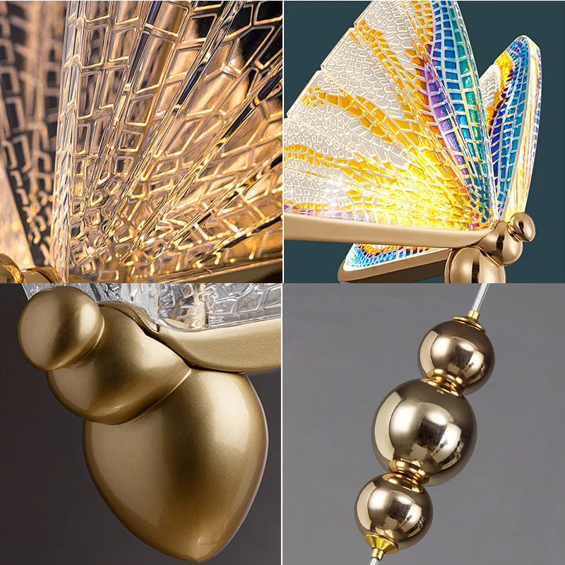 Axyaa Modern Butterfly LED Chandelier for Living Dining Room Stairwell Hallway