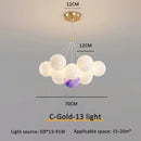 Axyaa Nordic Moon Bubble Planet LED Chandelier for Princess Room