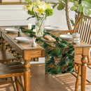 Tropical Plant Flowers Table Runners by Axyaa - Farmhouse Dining Decor Runner