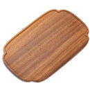 Axyaa Japanese Walnut Cloud Plate, Square Wooden Fruit Tray for Living Room & Dining