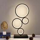 Axyaa Nordic Circle LED Table Lamp for Modern Bedroom and Living Room decor