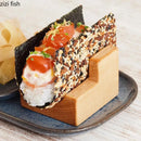 Axya Wooden Sushi Display Plate: Molecule Cuisine Rack for Restaurant & Specialty Display