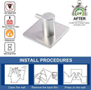 Axyaa Stainless Steel Self-Adhesive Heavy-Duty Towel Rack - Waterproof Wall Hook