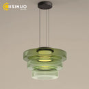 Axyaa Glass Pendant Light - Adjustable Luxury Chandelier for Kitchen Island, Living Room, Bedroom
