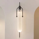Axyaa Black/Gold Metal LED Wall Sconces with Art Glass - Modern Decor Lighting