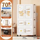 Axyaa 70cm Cartoon Storage Box with Rolling Wheels - Bedroom/Living Room Organization