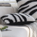 Axyaa Zebra Print Cushion Cover in Black & White, 45x45/30x50cm Pillowcase