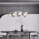Axyaa Loft White Pendant Light Fixture for Living Room and Dining Room