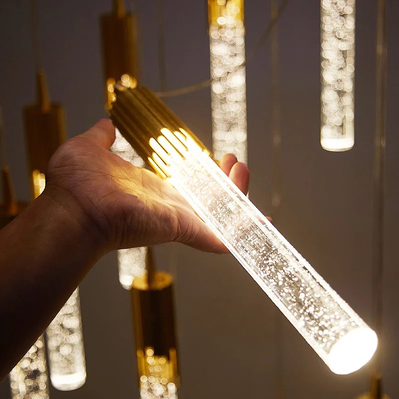 Luxury Crystal Pendant Chandelier by Axyaa for Home Decor and Living Room Lighting