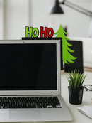 Axyaa Christmas Tree Corner Decor, Green & Red Wall Ornament, Festive Home & Office Decoration