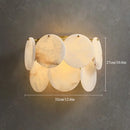 Axyaa All Copper Marble Wall Lamp for Living Room, Bedroom, Stairwell - Alabaster Lighting