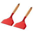 Axyaa Grey Silicone Kitchen Utensils Set - 2Pcs Spatula & Shovel Cooking Tools