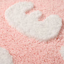 Axyaa Pink Microfiber Bath Mat 50x80cm Soft Non-Slip Fluffy Absorbent Funny Bathroom Rug