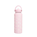 Axyaa Pink Daisy Insulated Stainless Steel Water Bottle
