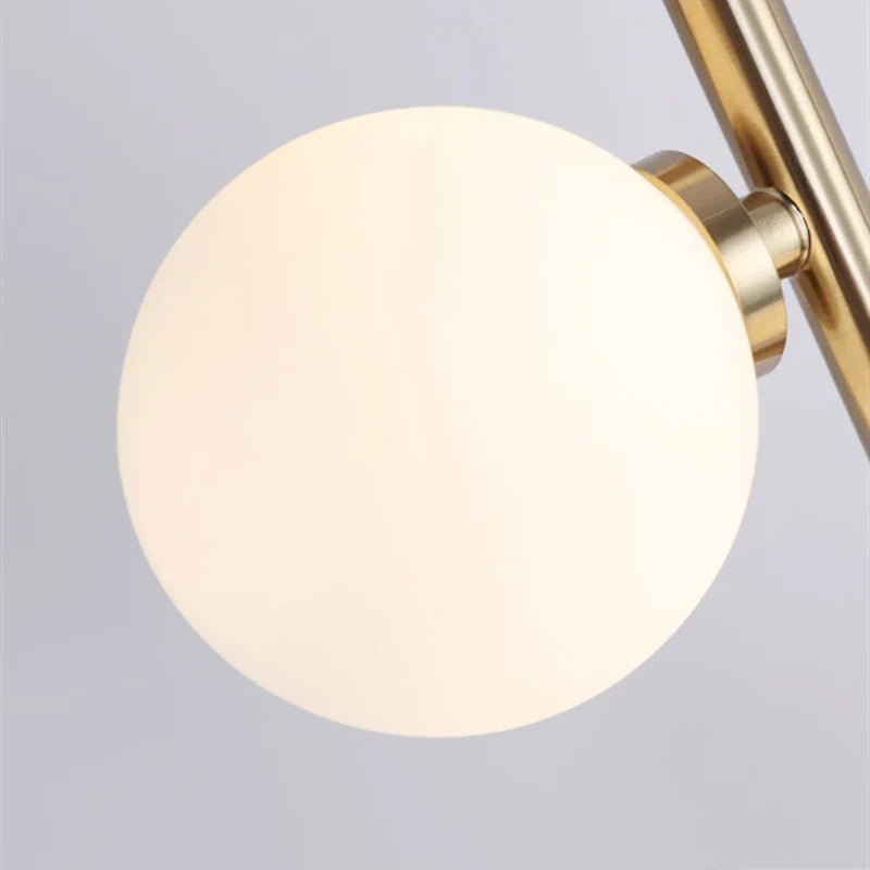 Axyaa 9 Head White Glass Ball Floor Lamp for Living Room and Bedroom