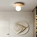 Axyaa Cream Yellow Stone Modern Small Ceiling Lamp
